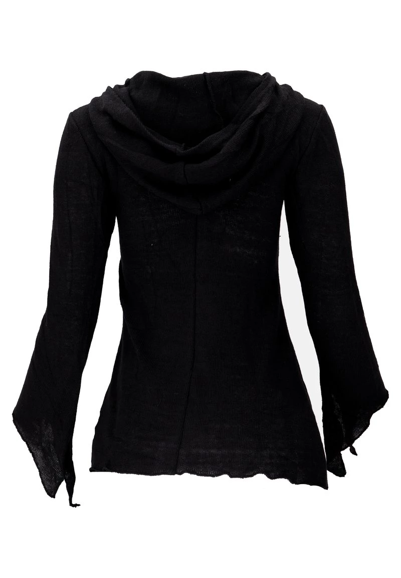 Guru Shop MIT KAPUZE - Strickpullover - Schwarz - Damen 4 Guru Shop MIT KAPUZE - Strickpullover - Schwarz - Damen – Bild 2