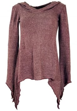 Guru Shop MIT KAPUZE - Strickpullover - Altrosa - Damen