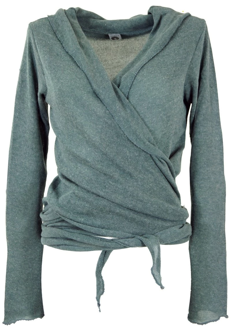 Guru Shop - Damen Strickpullover - Taubenblau 3 Guru Shop - Damen Strickpullover - Taubenblau