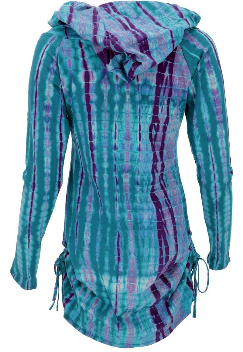 Guru Shop - Damen Kapuzenpullover - T�rkisblau/batik 4 Guru Shop - Damen Kapuzenpullover - T�rkisblau/batik – Bild 2