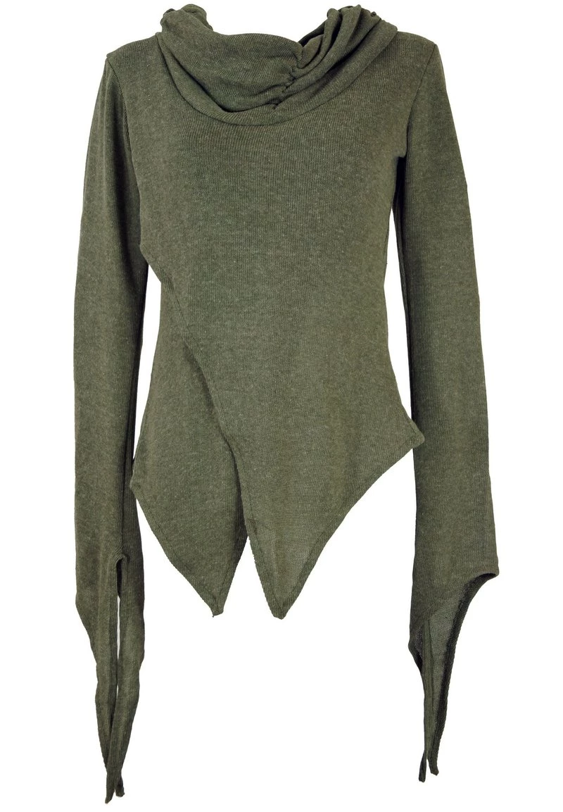 Guru Shop MIT SCHALKRAGEN - Strickpullover - Helles Khaki - Damen 3 Guru Shop MIT SCHALKRAGEN - Strickpullover - Helles Khaki - Damen