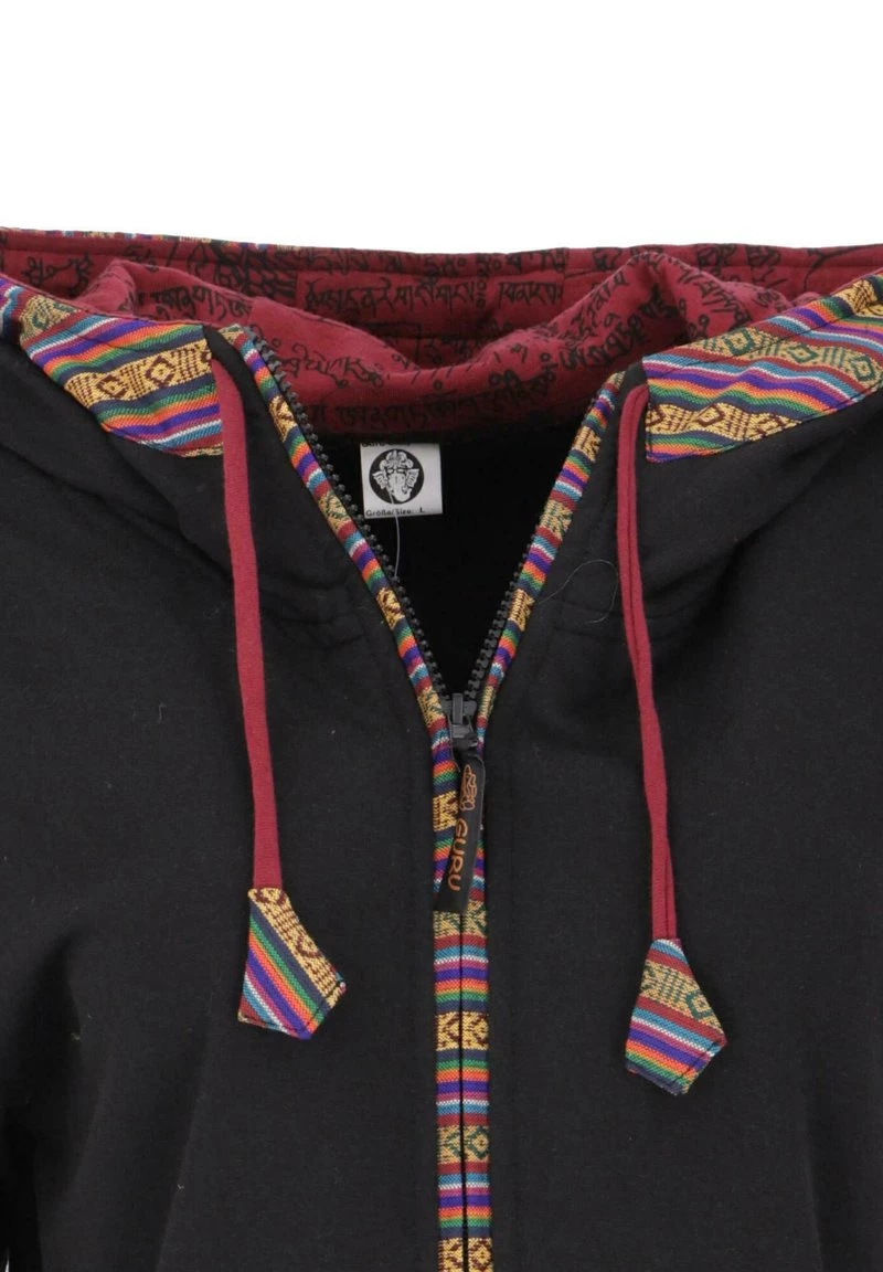 Guru Shop NEPAL ETHNO - Sweatjacke - Schwarz/rot - Damen 5 Guru Shop NEPAL ETHNO - Sweatjacke - Schwarz/rot - Damen – Bild 3