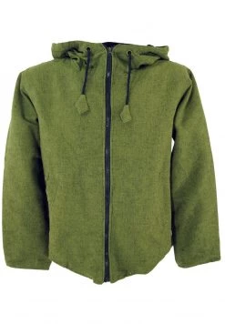 Guru Shop FLOWER OF LIFE - Leichte Jacke - Olivgreen - Herren