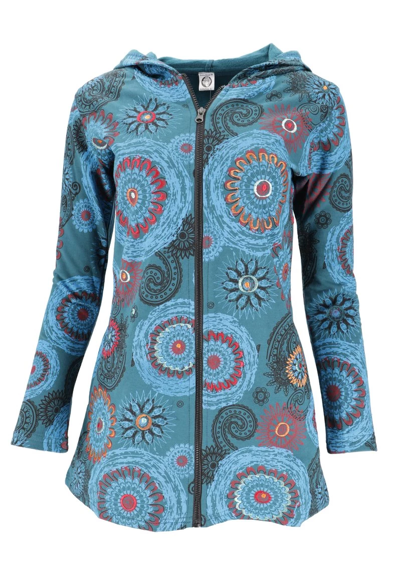 Guru Shop BOHO HIPPIE - Kurzmantel - Petrol - Damen 3 Guru Shop BOHO HIPPIE - Kurzmantel - Petrol - Damen