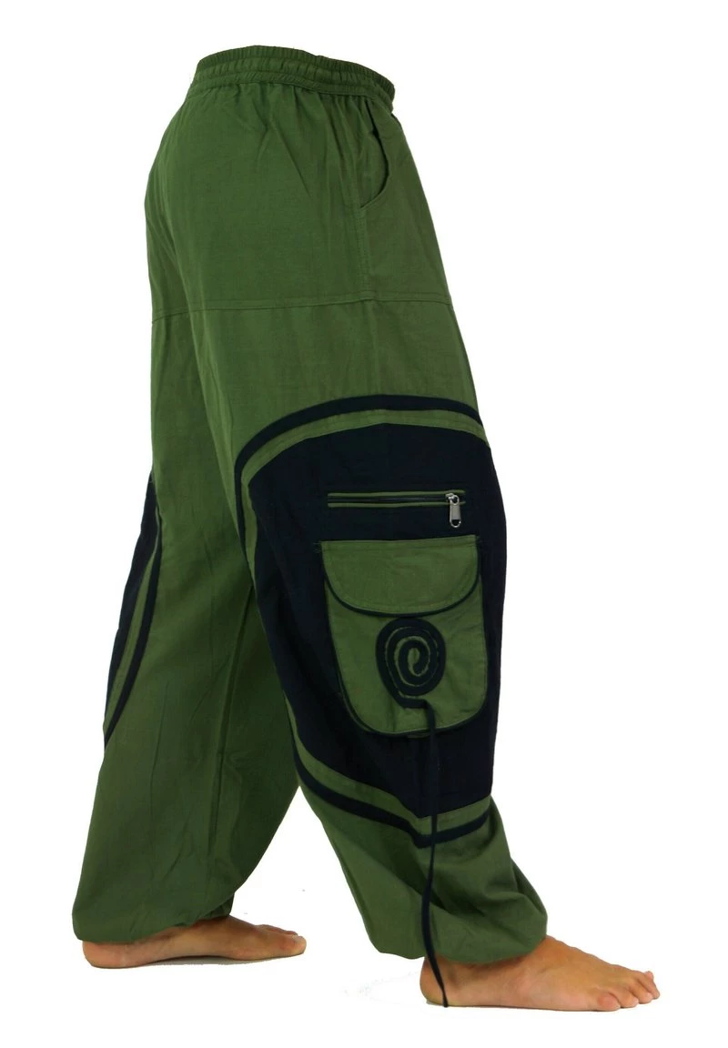 Guru Shop - Herren Cargohose - Olive/schwarz 4 Guru Shop - Herren Cargohose - Olive/schwarz – Bild 2