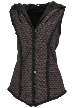 Guru Shop FLOWER OF LIFE - Weste - Schwarz/braun - Damen