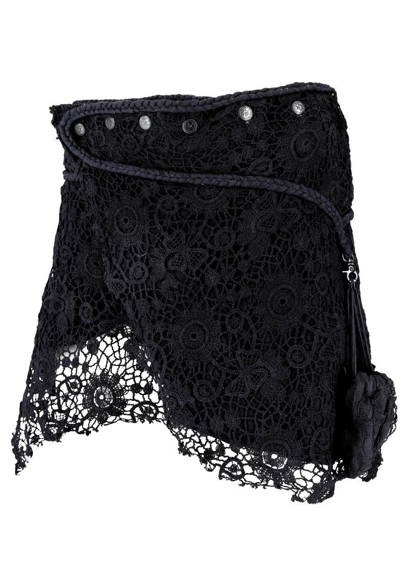 Guru Shop - Damen PSYTRANCE GOA - Wickelrock - Schwarz 4 Guru Shop - Damen PSYTRANCE GOA - Wickelrock - Schwarz – Bild 2