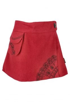 Guru Shop GOA BESTICKTER - Wickelrock - Rot - Damen