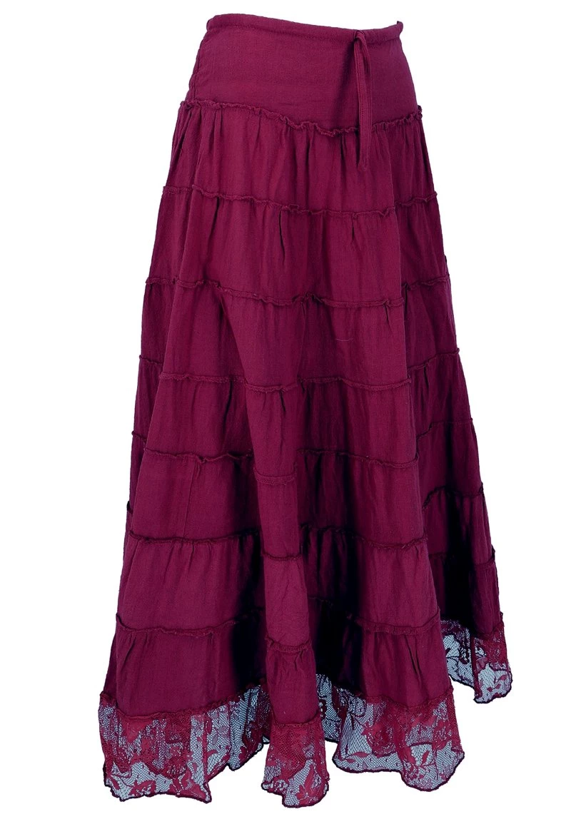 Guru Shop - Damen Maxirock - Bordeauxrot 4 Guru Shop - Damen Maxirock - Bordeauxrot – Bild 2