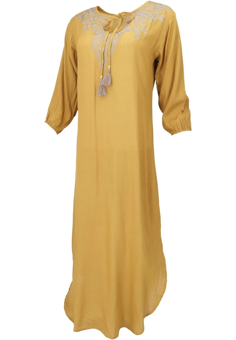 Guru Shop Maxikleid - Senfgelb - Damen 5 Guru Shop Maxikleid - Senfgelb - Damen – Bild 3