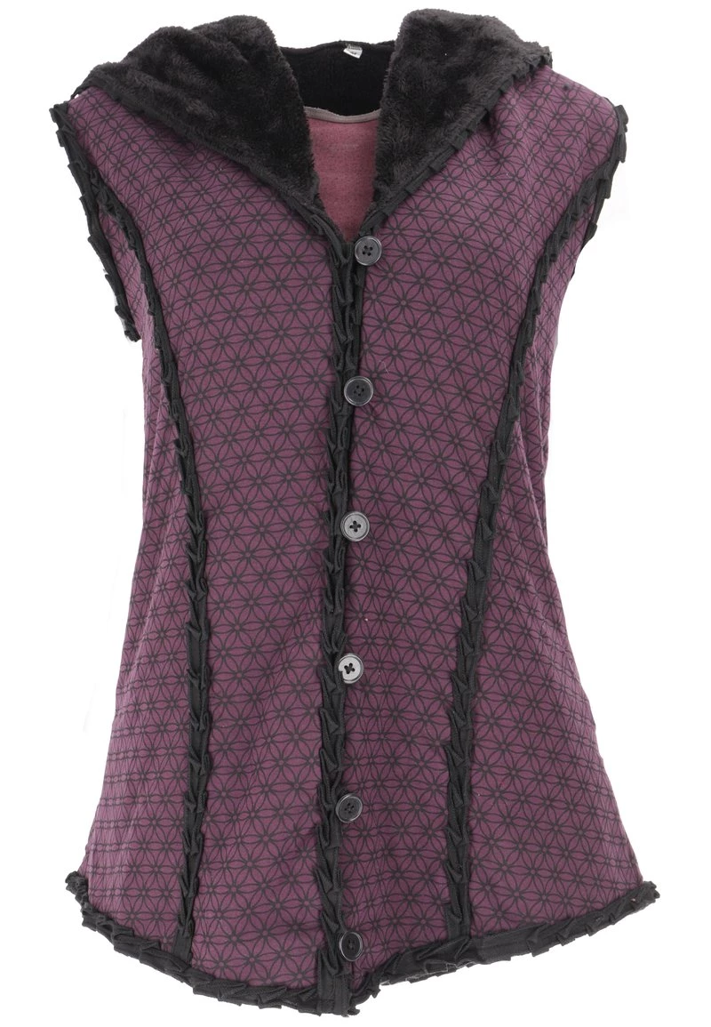 Guru Shop - Damen FLOWER OF LIFE - Weste - Violett 5 Guru Shop - Damen FLOWER OF LIFE - Weste - Violett – Bild 3