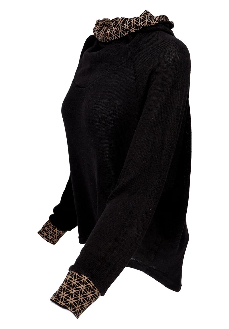 Guru Shop - Damen Kapuzenpullover - Schwarz 4 Guru Shop - Damen Kapuzenpullover - Schwarz – Bild 2