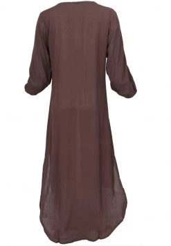 Guru Shop - Damen Maxikleid - Dunkelbraun -Fenty Beauty || Guru Shop Verkäufe 480e7a16ce894e22bbf122d18ca5aa4c