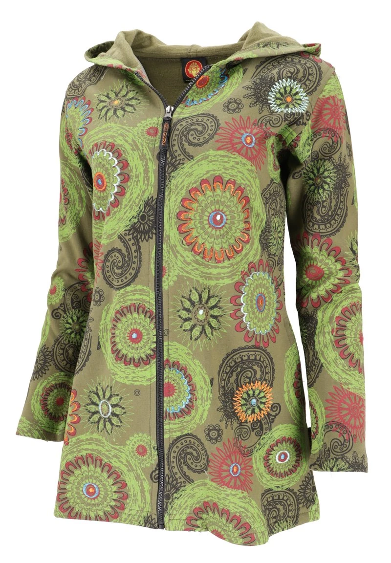 Guru Shop BOHO HIPPIE - Kurzmantel - Olive/lemon - Damen 5 Guru Shop BOHO HIPPIE - Kurzmantel - Olive/lemon - Damen – Bild 3