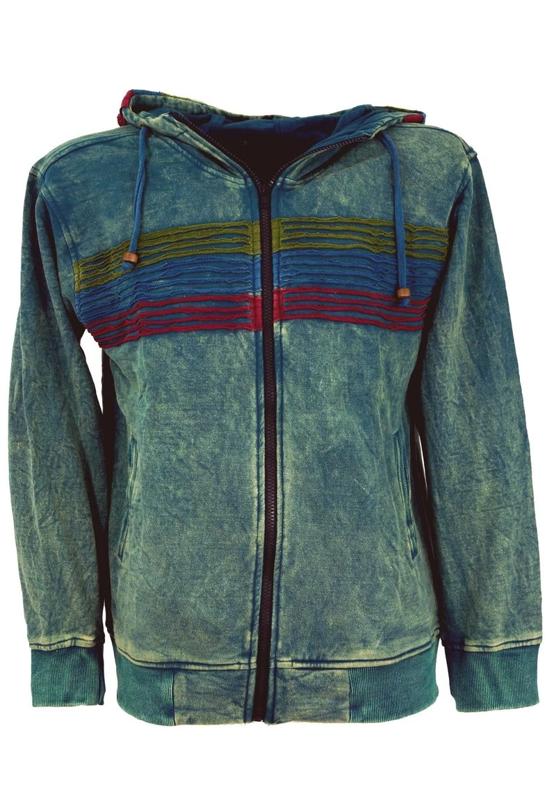 Guru Shop - Herren STONEWASH ETHNO - Leichte Jacke - Petrol 3 Guru Shop - Herren STONEWASH ETHNO - Leichte Jacke - Petrol