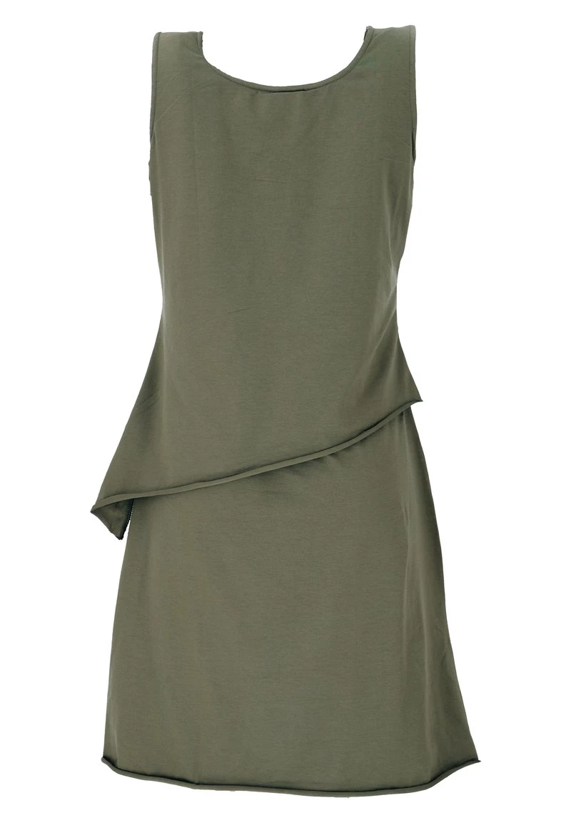 Guru Shop MINI SIM LAGENLOOK ÄRMELLOSES BOHO - Jerseykleid - Olive - Damen 4 Guru Shop MINI SIM LAGENLOOK ÄRMELLOSES BOHO - Jerseykleid - Olive - Damen – Bild 2