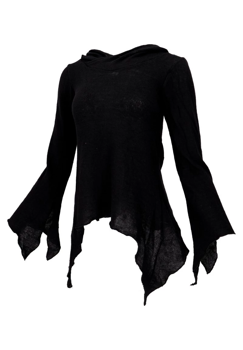 Guru Shop MIT KAPUZE - Strickpullover - Schwarz - Damen 5 Guru Shop MIT KAPUZE - Strickpullover - Schwarz - Damen – Bild 3