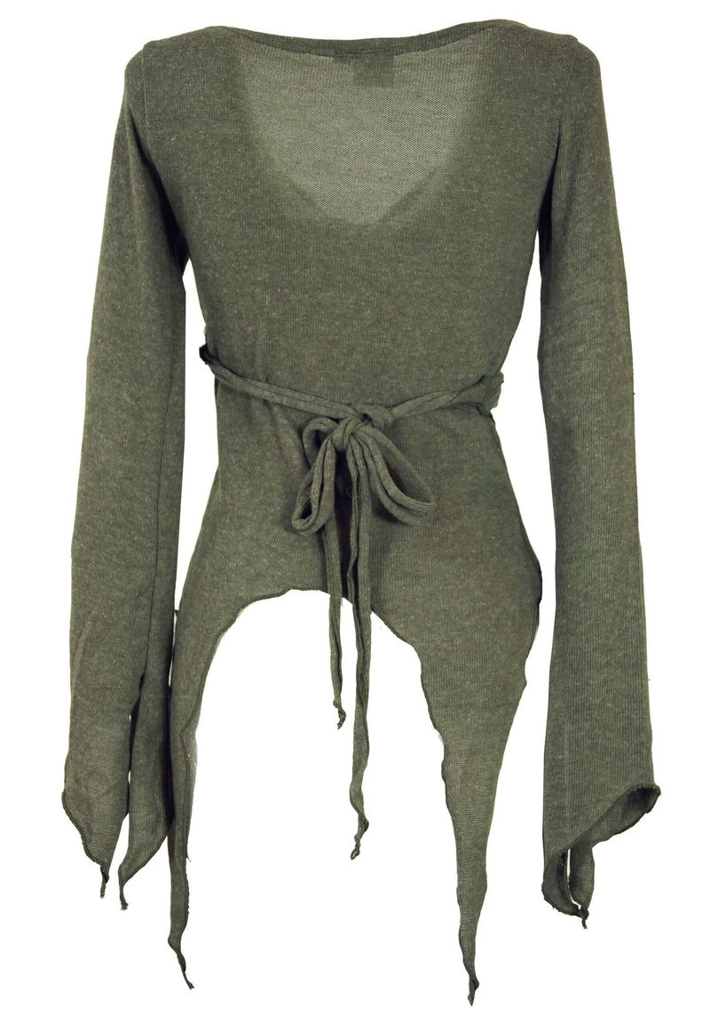 Guru Shop - Damen Strickjacke - Khaki 4 Guru Shop - Damen Strickjacke - Khaki – Bild 2