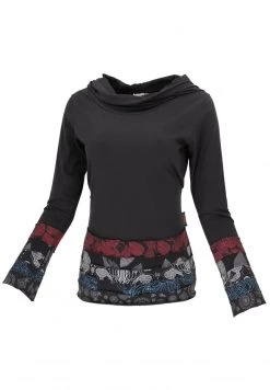 Guru Shop - Damen BOHO - Langarmshirt - Schwarz -Fenty Beauty || Guru Shop Verkäufe 675ced18fcc743be9115e2938af363a1