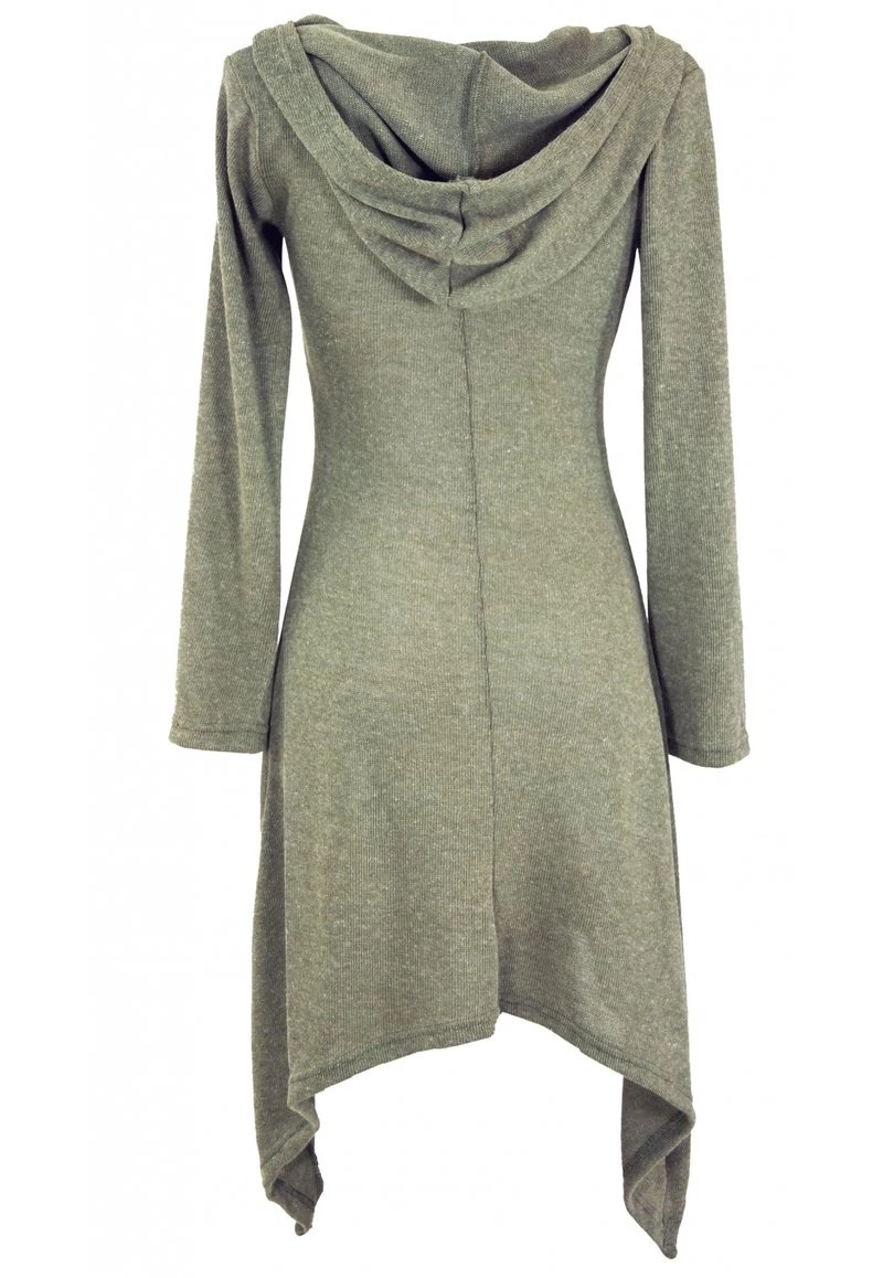 Guru Shop - Damen MIT KAPUZE - Freizeitkleid - Khaki 4 Guru Shop - Damen MIT KAPUZE - Freizeitkleid - Khaki – Bild 2