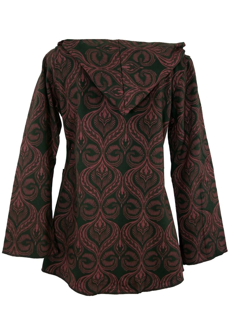 Guru Shop - Damen Leichte Jacke - Schwarz/bordeaurot 4 Guru Shop - Damen Leichte Jacke - Schwarz/bordeaurot – Bild 2