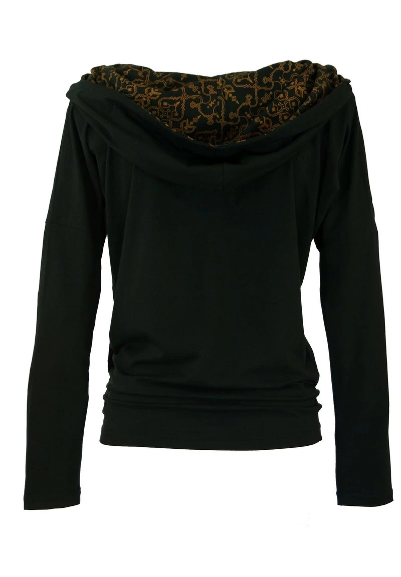 Guru Shop - Damen LOCKERES - Kapuzenpullover - Schwarz 4 Guru Shop - Damen LOCKERES - Kapuzenpullover - Schwarz – Bild 2