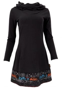 Guru Shop BOHO PATCHWORK - Strickkleid - Schwarz - Damen