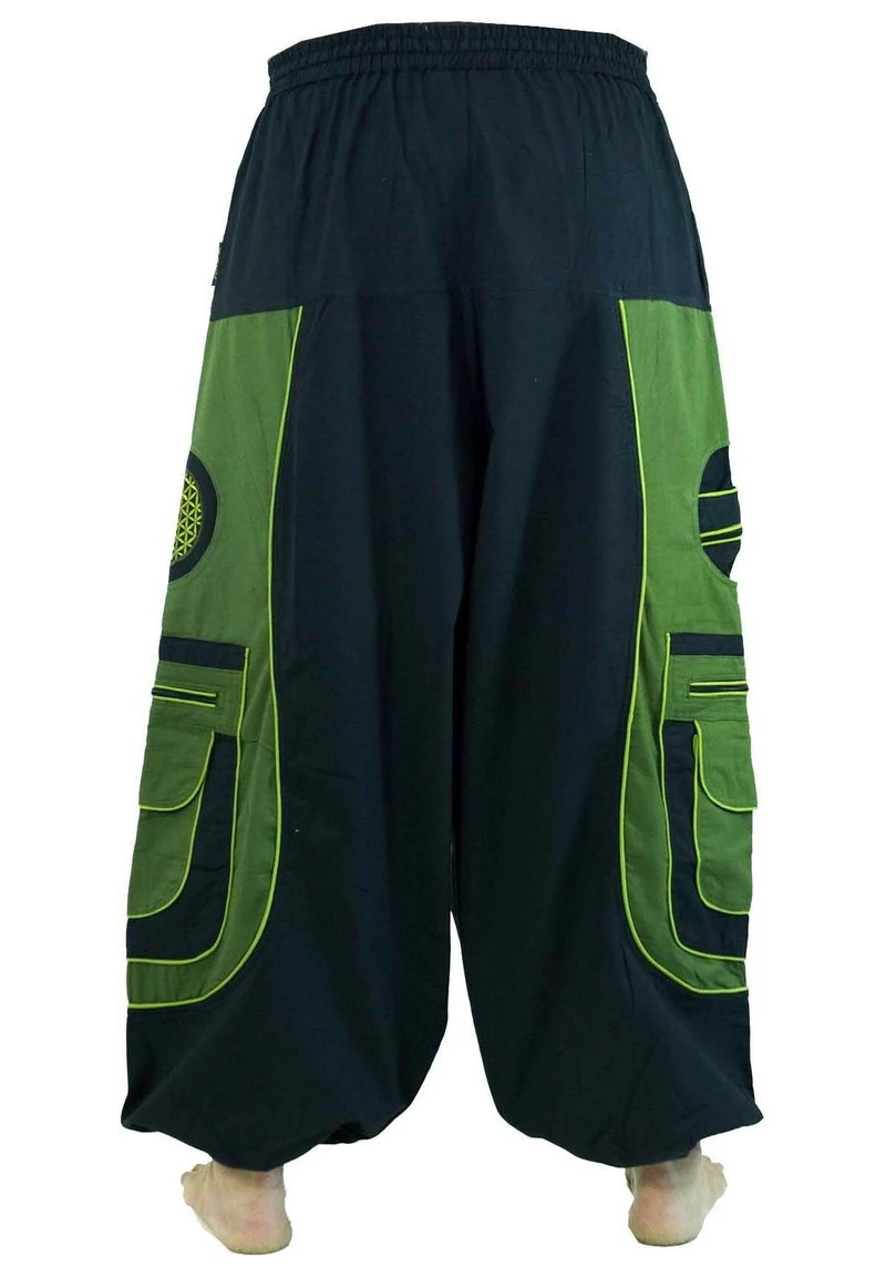 Guru Shop HAREMSHOSE PLUDERHOSE PUMPHOSE ALADINHOSE - Jogginghose - Schwarz Green - Herren 4 Guru Shop HAREMSHOSE PLUDERHOSE PUMPHOSE ALADINHOSE - Jogginghose - Schwarz Green - Herren – Bild 2