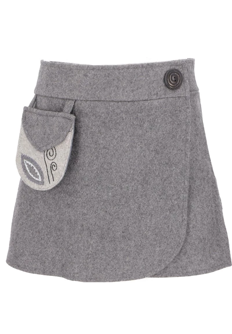 Guru Shop Wickelrock - Grau - Damen 3 Guru Shop Wickelrock - Grau - Damen