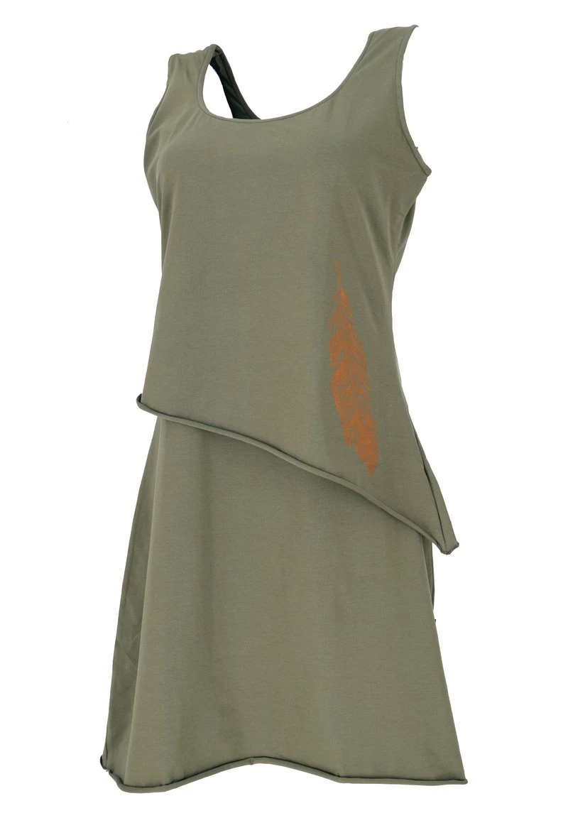 Guru Shop MINI SIM LAGENLOOK ÄRMELLOSES BOHO - Jerseykleid - Olive - Damen 5 Guru Shop MINI SIM LAGENLOOK ÄRMELLOSES BOHO - Jerseykleid - Olive - Damen – Bild 3