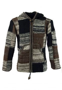Guru Shop - Damen PATCHWORK - Leichte Jacke - Braun