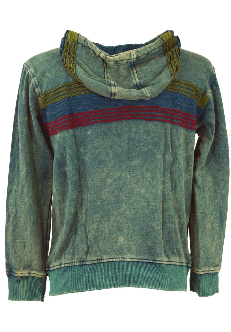 Guru Shop - Herren STONEWASH ETHNO - Leichte Jacke - Petrol 4 Guru Shop - Herren STONEWASH ETHNO - Leichte Jacke - Petrol – Bild 2