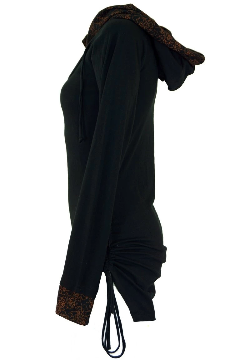 Guru Shop - Damen Langarmshirt - Schwarz/caramel 5 Guru Shop - Damen Langarmshirt - Schwarz/caramel – Bild 3