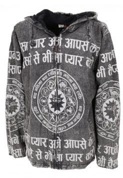 Guru Shop MIT MANTRA DRUCK - Leichte Jacke - Steingrau - Herren