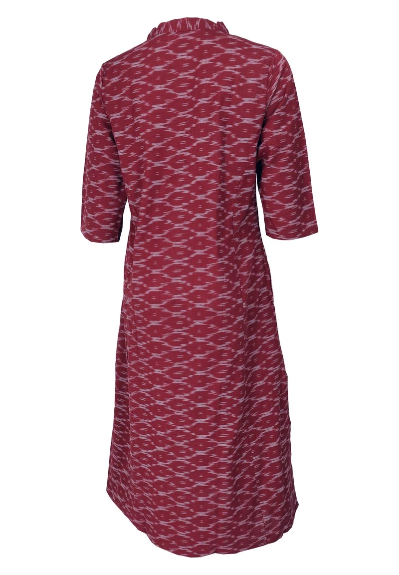 Guru Shop - Damen ELEGANTES IKAT - Maxikleid - Bordeauxrot 4 Guru Shop - Damen ELEGANTES IKAT - Maxikleid - Bordeauxrot – Bild 2