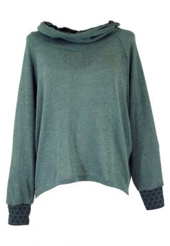 Guru Shop Kapuzenpullover - Taubenblau - Damen