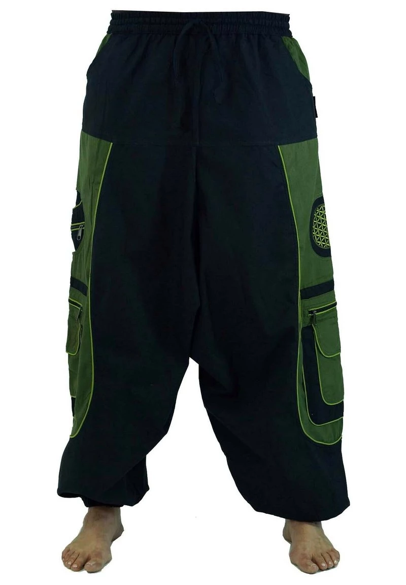 Guru Shop HAREMSHOSE PLUDERHOSE PUMPHOSE ALADINHOSE - Jogginghose - Schwarz Green - Herren 3 Guru Shop HAREMSHOSE PLUDERHOSE PUMPHOSE ALADINHOSE - Jogginghose - Schwarz Green - Herren