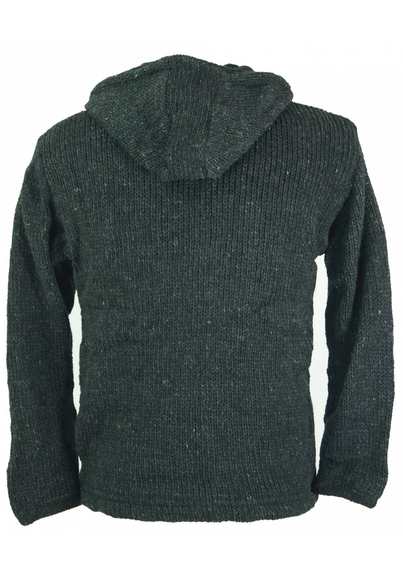 Guru Shop - Herren Strickjacke - Schwarz 4 Guru Shop - Herren Strickjacke - Schwarz – Bild 2