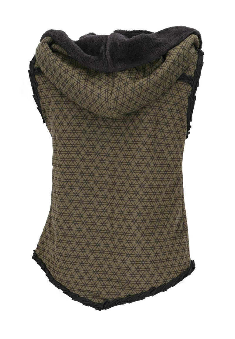 Guru Shop FLOWER OF LIFE - Weste - Olivgrün/schwarz - Damen 4 Guru Shop FLOWER OF LIFE - Weste - Olivgrün/schwarz - Damen – Bild 2