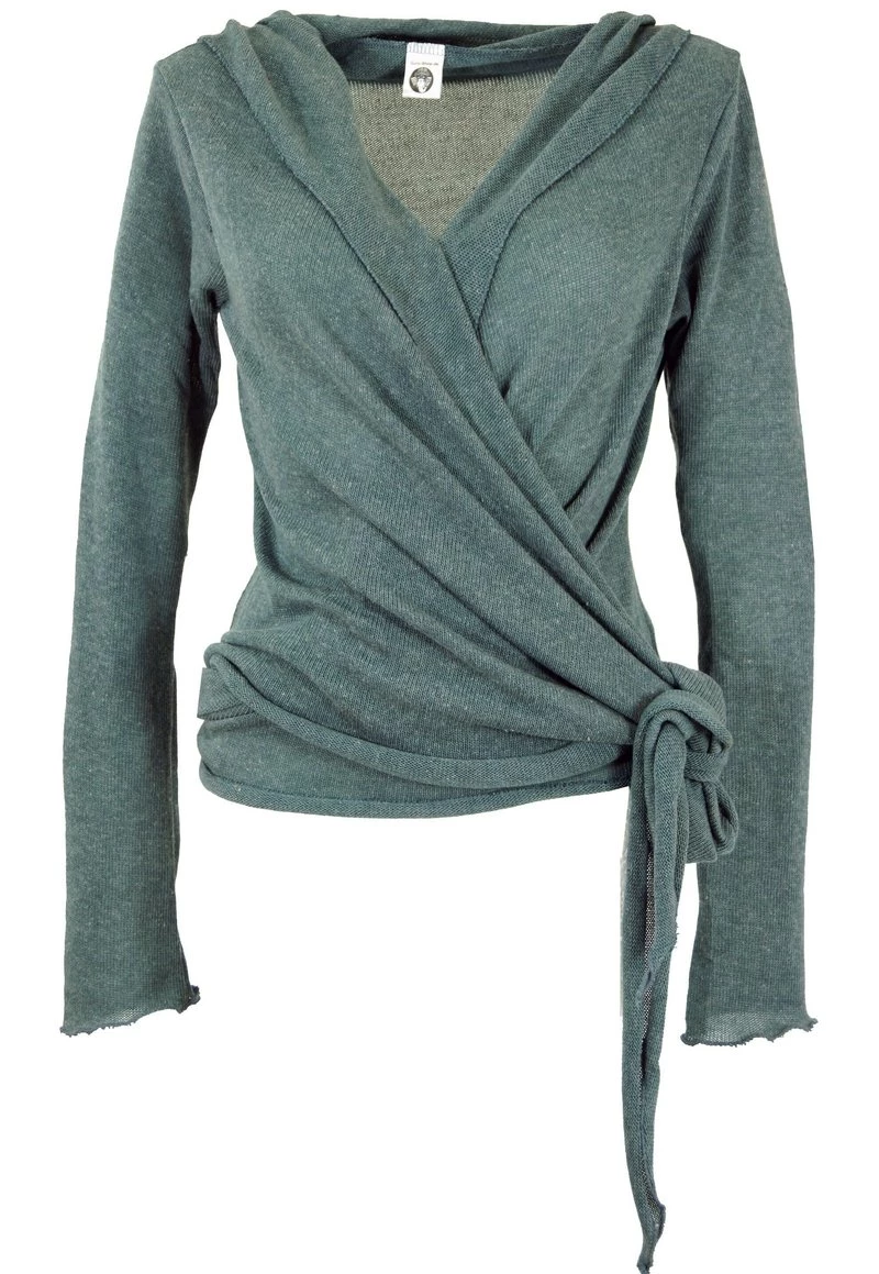 Guru Shop - Damen Strickpullover - Taubenblau 5 Guru Shop - Damen Strickpullover - Taubenblau – Bild 3