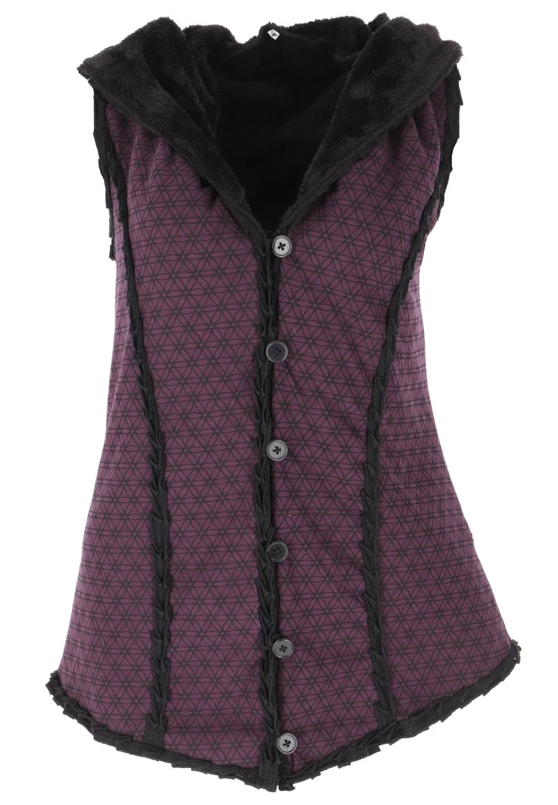 Guru Shop - Damen FLOWER OF LIFE - Weste - Violett 3 Guru Shop - Damen FLOWER OF LIFE - Weste - Violett