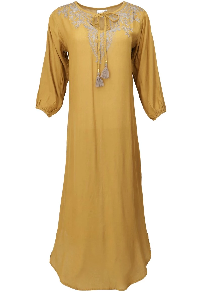 Guru Shop Maxikleid - Senfgelb - Damen 3 Guru Shop Maxikleid - Senfgelb - Damen