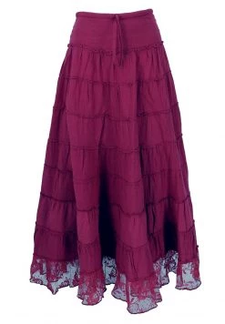 Guru Shop - Damen Maxirock - Bordeauxrot