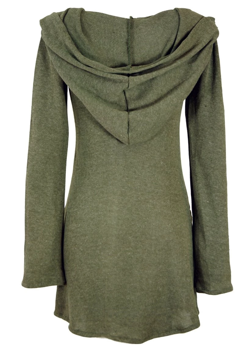 Guru Shop - Damen Strickkleid - Khaki 4 Guru Shop - Damen Strickkleid - Khaki – Bild 2