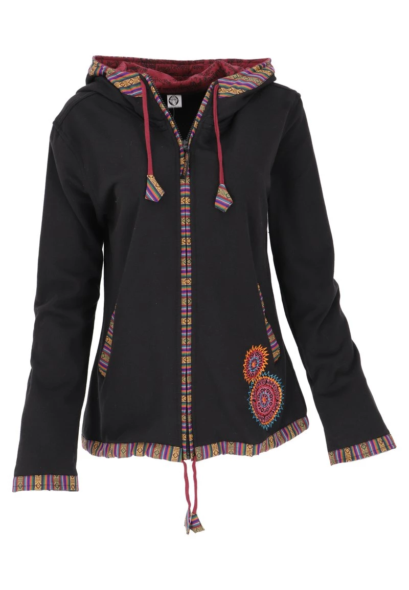 Guru Shop NEPAL ETHNO - Sweatjacke - Schwarz/rot - Damen 3 Guru Shop NEPAL ETHNO - Sweatjacke - Schwarz/rot - Damen
