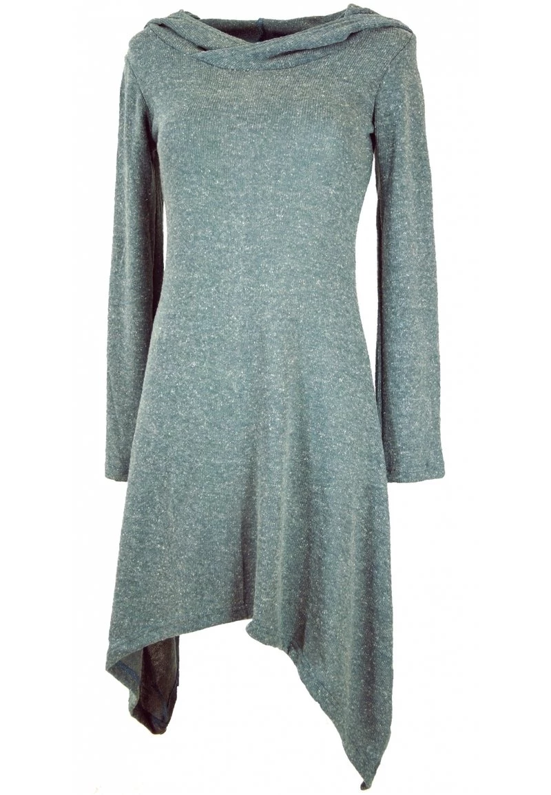 Guru Shop MIT KAPUZE - Freizeitkleid - Taubenblau - Damen 3 Guru Shop MIT KAPUZE - Freizeitkleid - Taubenblau - Damen